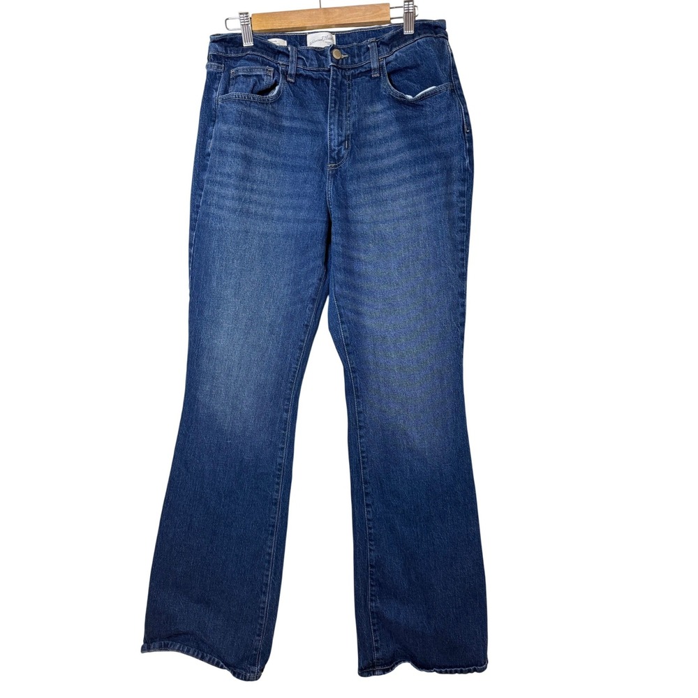 Universal Thread Women High Rise Flare Jeans 12L Blue Medium Wash Boho 70s Tall